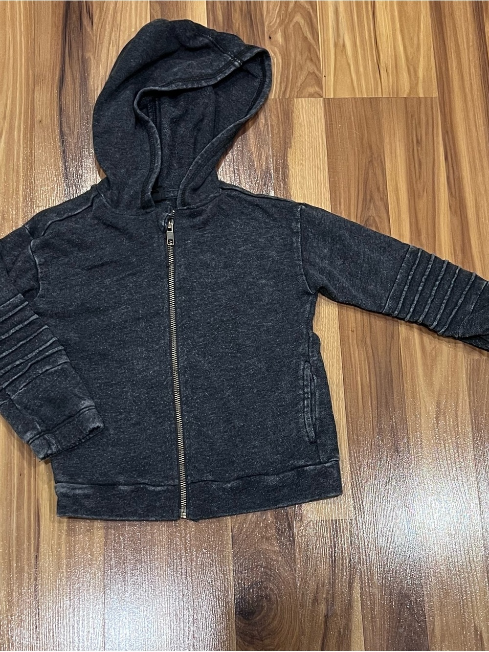 art class Black Zip-Up Hooded Sweatshirt for Kids